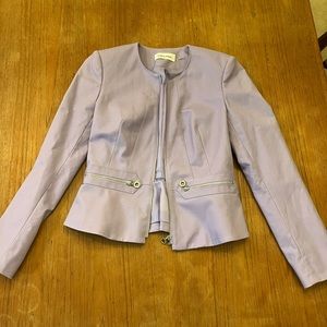 Lavender Calvin Klein Zip Blazer Sz 2 EUC